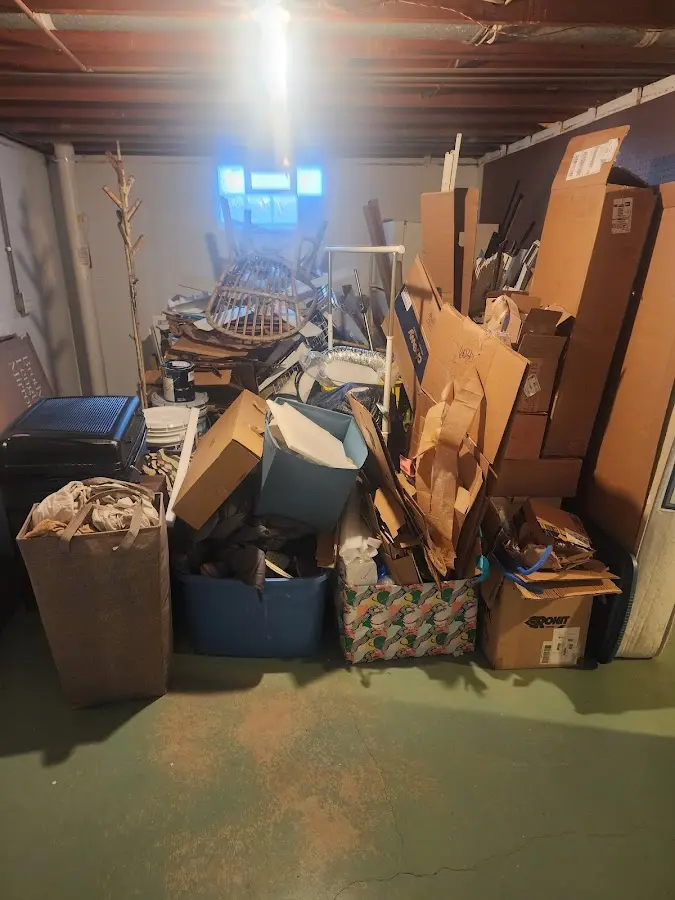 Roll-off dumpster container at job site for Cleanout Dumpster Rental in Leighton